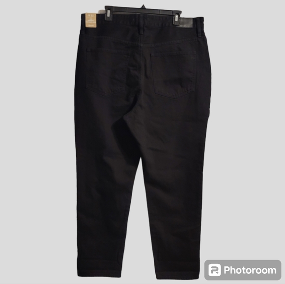 Madewell The Perfect Vintage Jean Womens 33 (38) Black Curvy Tappered Moms AJ192 - Picture 8 of 14
